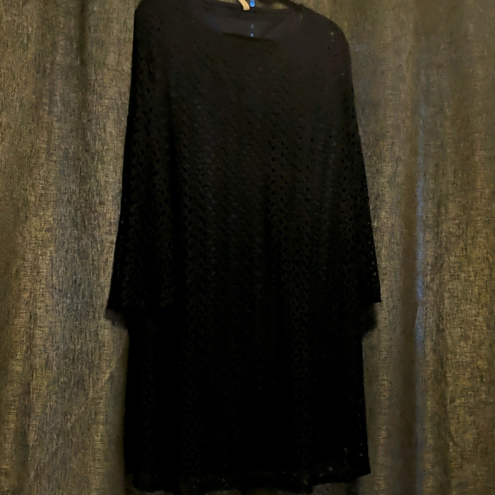 Pink Blush Maternity Lace Dress (Navy Blue)